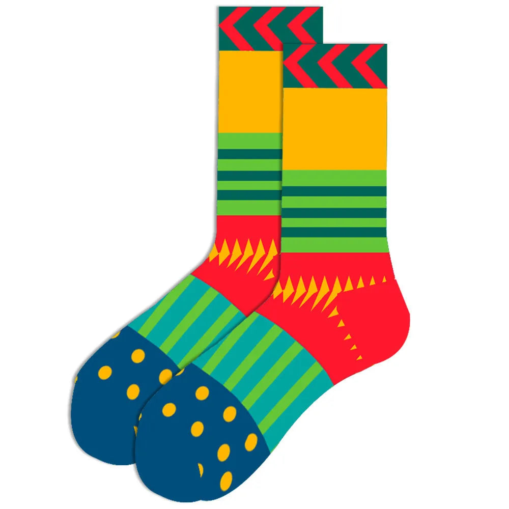 Men's Socks Santa Claus Moose Men's Mid-tube Socks Tide Cotton Socks - Bellarte Enchanté Men's Socks Santa Claus Moose Men's Mid-tube Socks Tide Cotton Socks